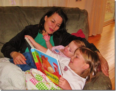 11.4.11 Grandma Bunny reads to the girls (1)